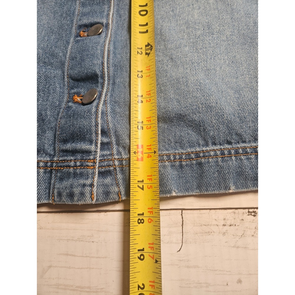 H&M Womens Denim Mini Skirt Blue Button Front High Waist A-Line Size 6 - Picture 5 of 7